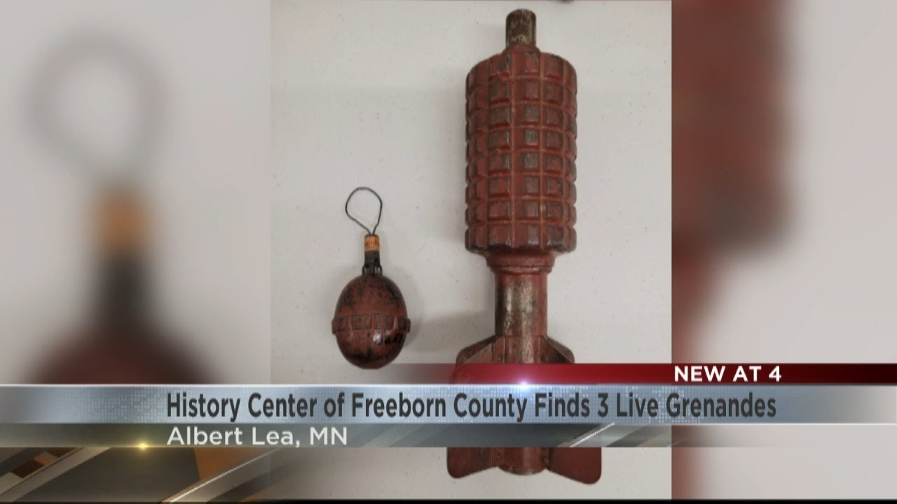 Bomb squad removes 3 live grenades found at Freeborn County History Center