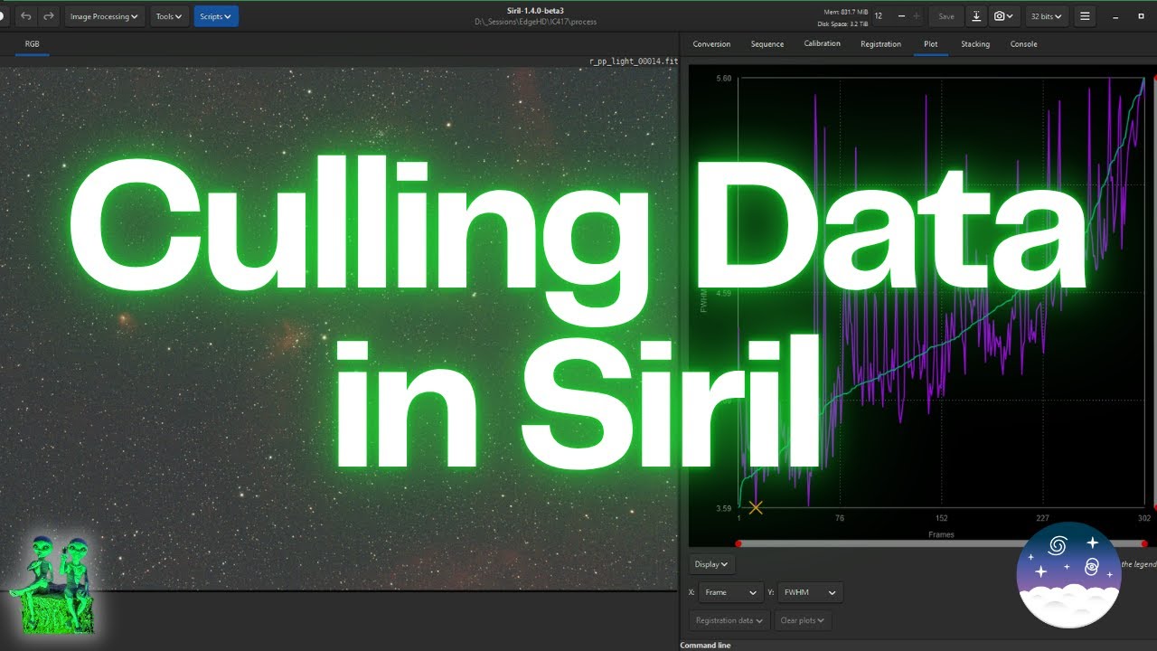 Culling Data in Siril-Quickly Remove Bad Subframes