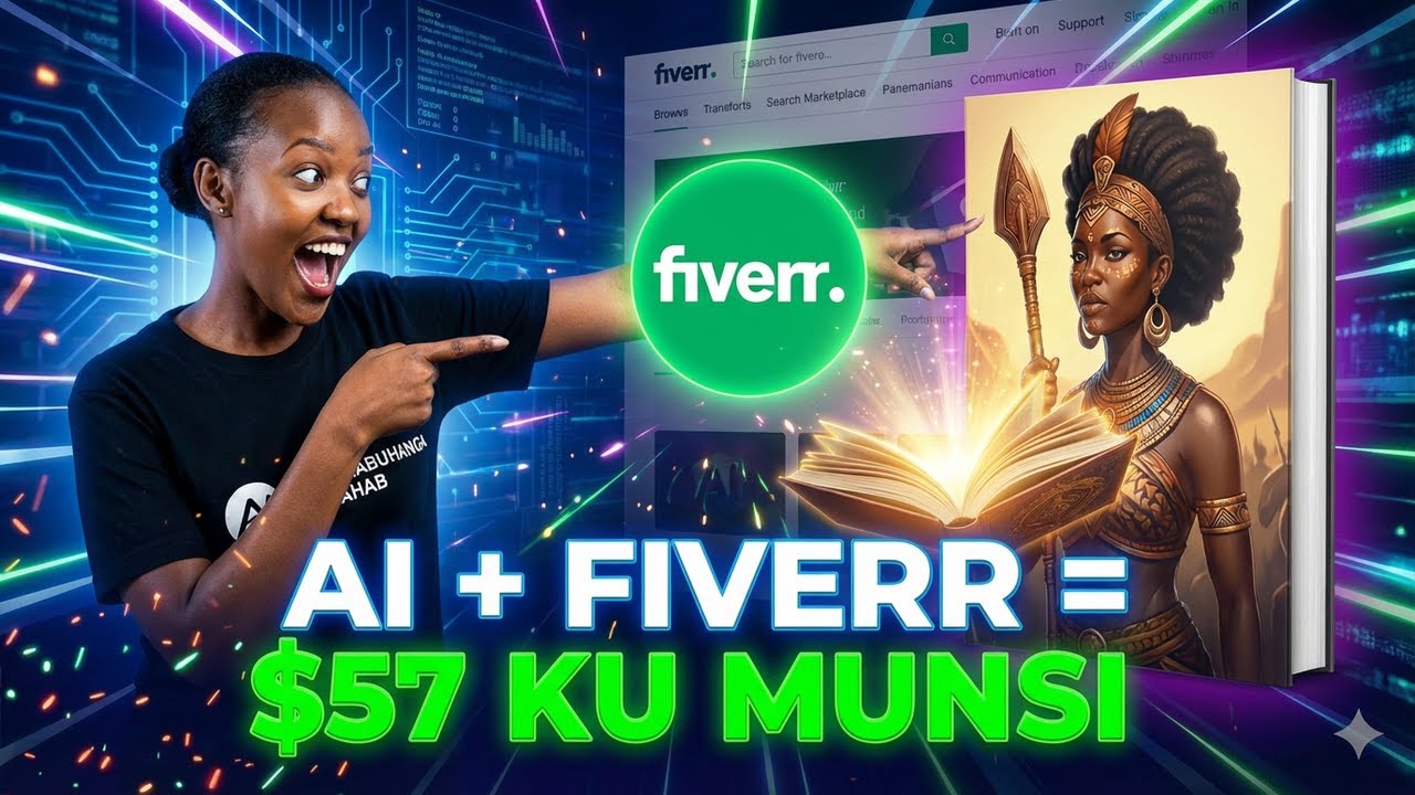 Uko nakoreye $57 kuri Fiverr nkoresheje AI | Book Cover Design Rwanda 🇷🇼