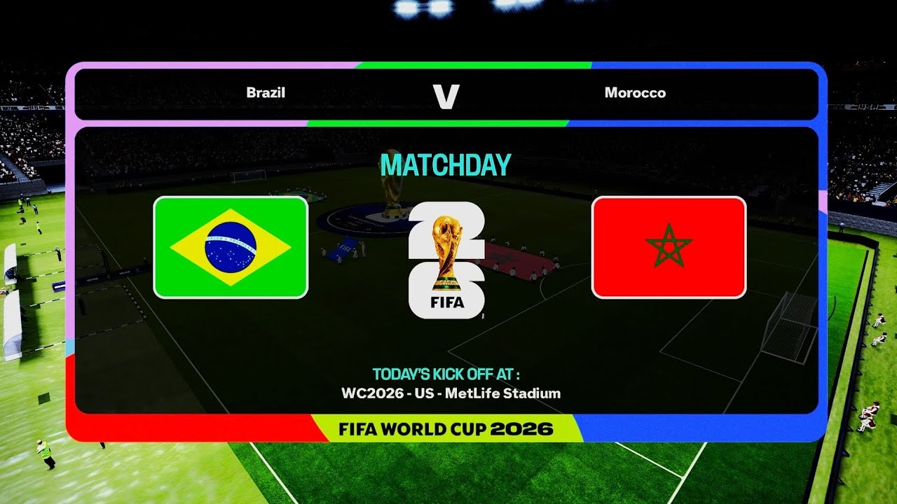 Бразилия против Марокко на Чемпионате мира по футболу FIFA 2026 | Первый этап - Группа C | Лучшие...