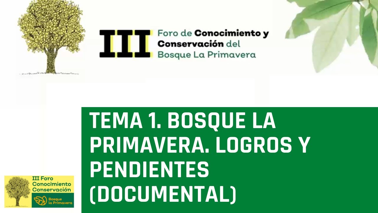 Tema 1.- Bosque La Primavera. Logros y Pendientes | DOCUMENTAL