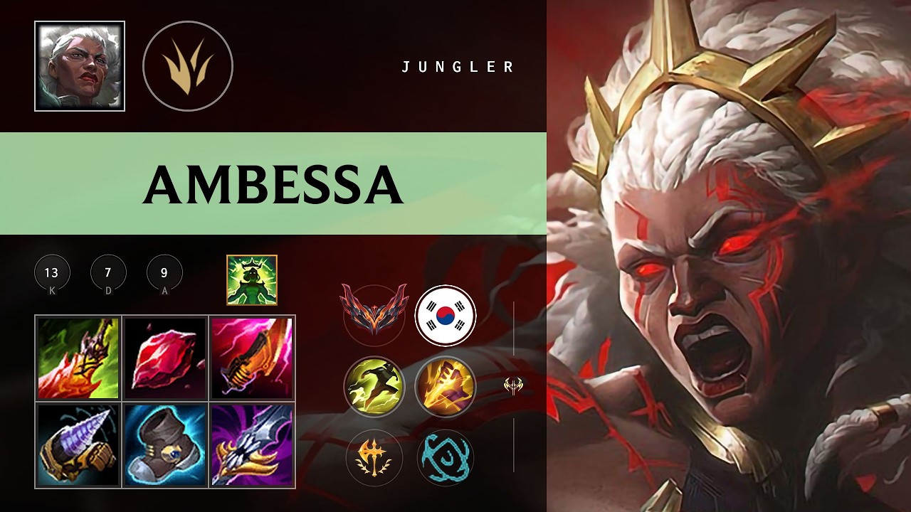 Ambessa Jungle vs Zac - KR Grandmaster Patch 26.09