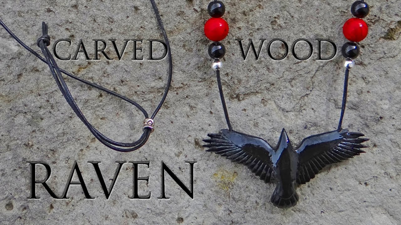 Carving a Wooden Raven Pendant