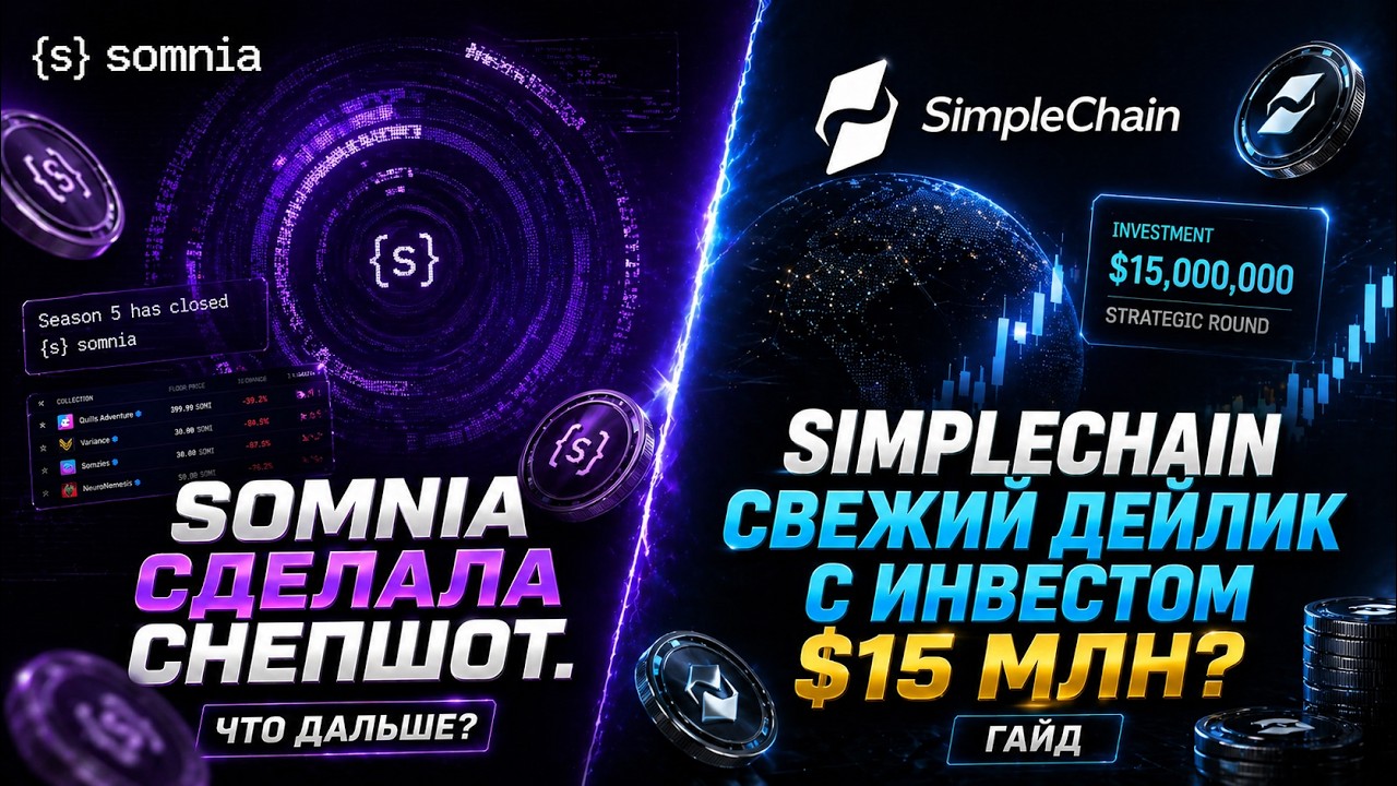 SOMNIA СНЕПШОТ! ЧТО ДАЛЬШЕ? SIMPLECHAIN - НОВЫЙ ПРОЕКТ С $15M?