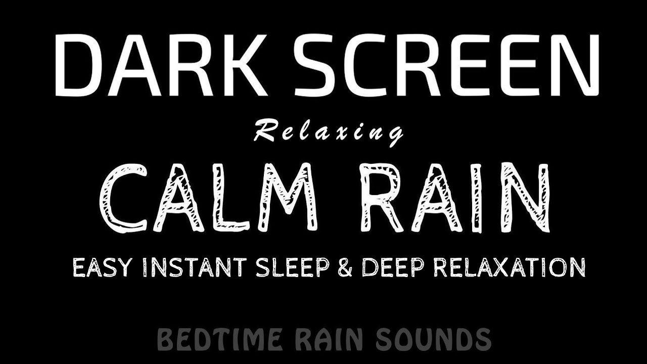 Calming RAIN Sounds for Easy Instant Sleep & Deep Relaxation | Black Screen ASMR, Rain to Sleep
