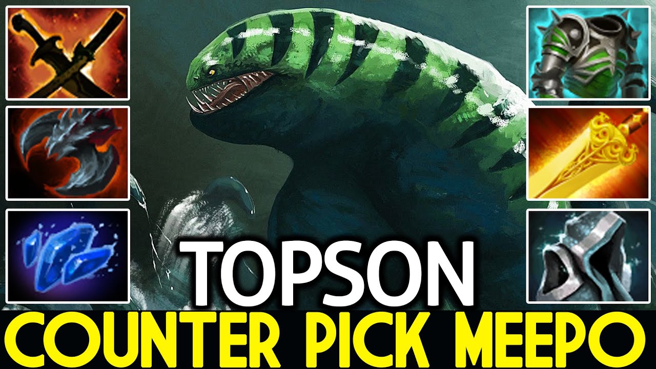 TOPSON [Tidehunter] Unexpected Mid Counter Pick Meepo Dota 2