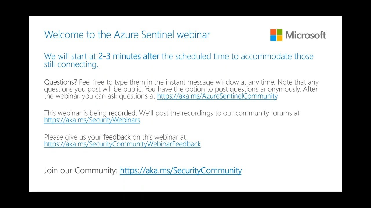 Azure Sentinel webinar: Learn the KQL you need for Azure Sentinel (Part 1 of 3)