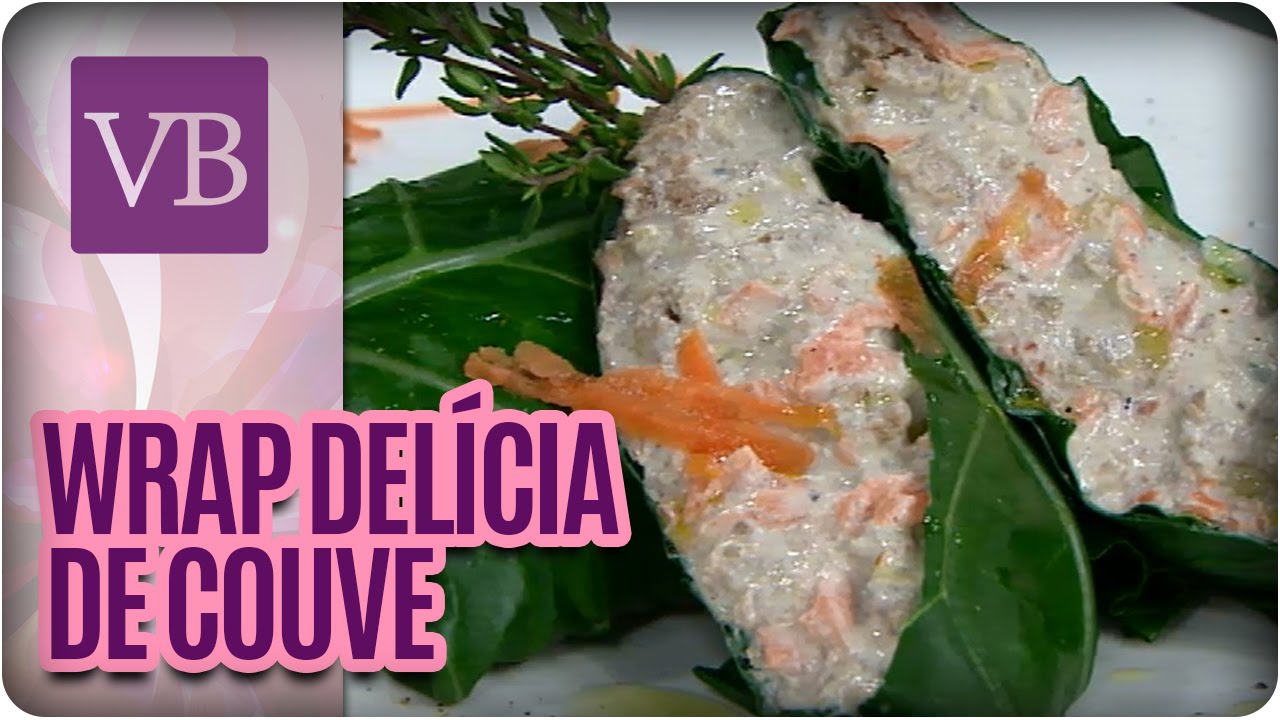 Wrap de Couve com carne moída e creme de ricota - Você Bonita (27/06/16)