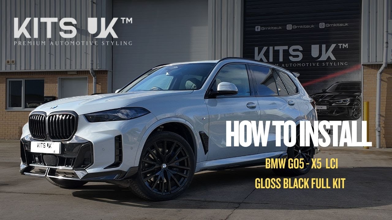 Полный обвес BMW X5 G05 LCI для трансформации | Глянцево-чёрный стиль и агрессивный вид | KITS UK