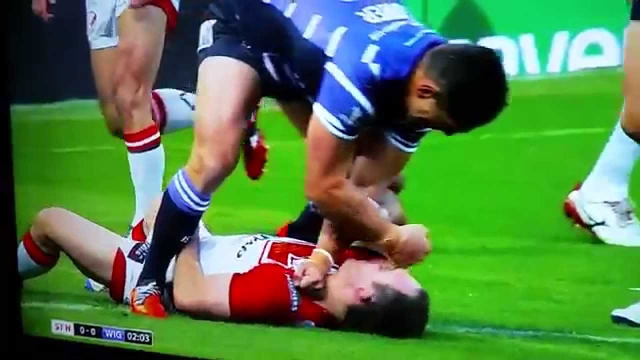 Ben Flower Punch Hohaia Sending off Wigan St Helens Super League Grand Final