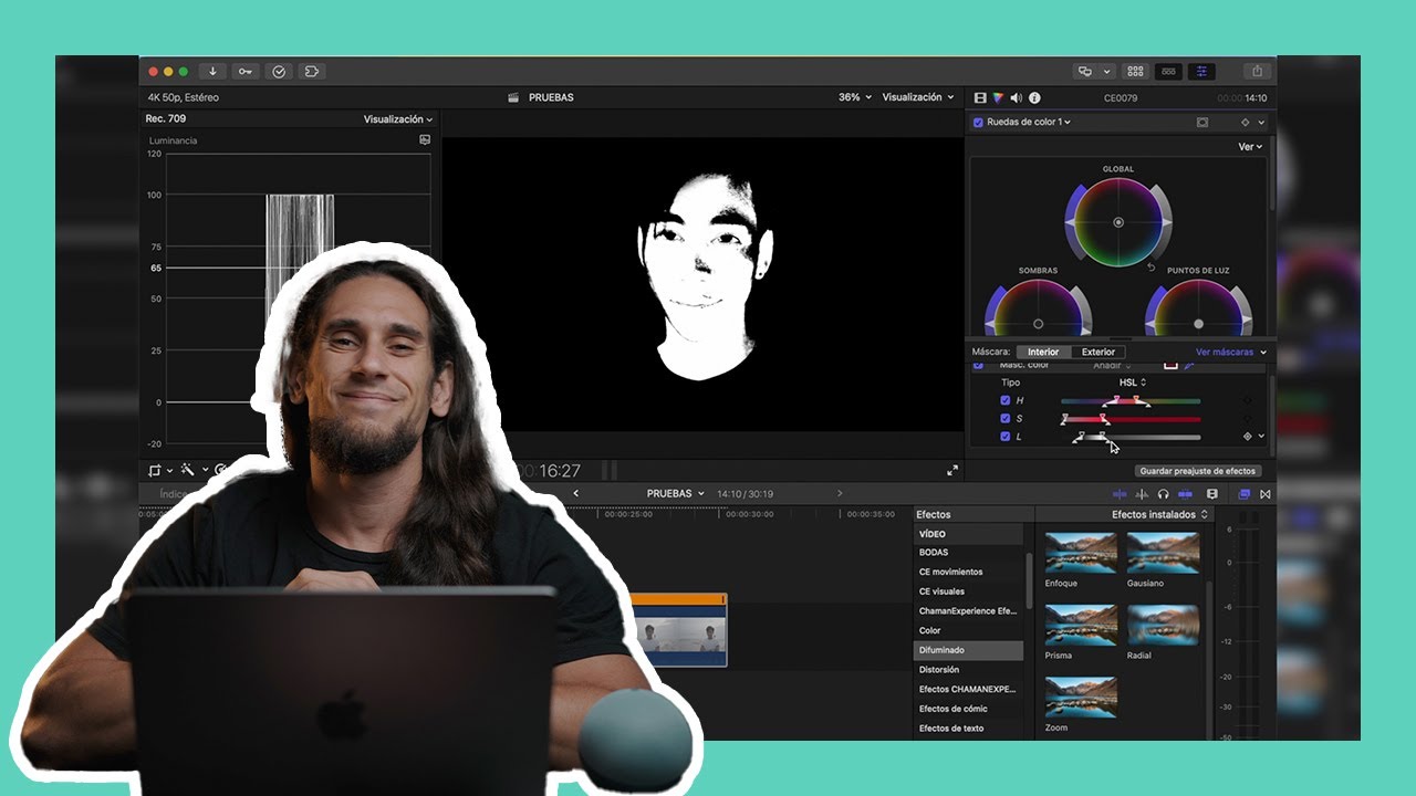 Cómo SUAVIZAR y editar la PIEL de tus VÍDEOS en Final Cut Pro con máscaras de color 🎨