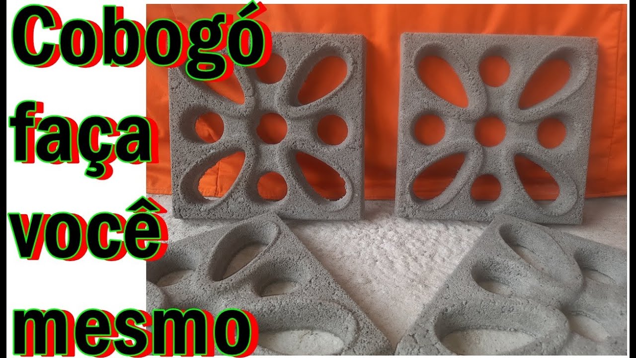 Bloco cobogó caseiro, faça você mesmo. Elemento vazado
