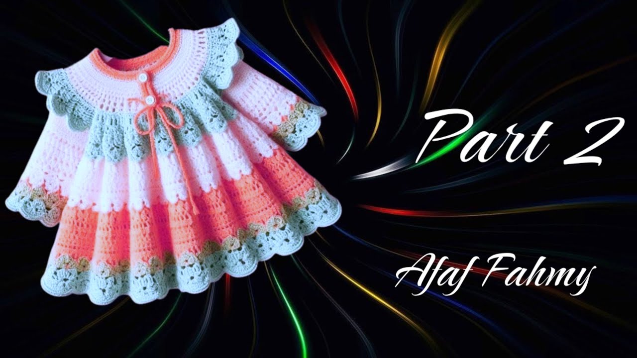 فستان كروشيه بناتى لسن /فستان كروشيه للاطفال/ فستان كروشيه شتوى للبنات ج2 #crochet_dress