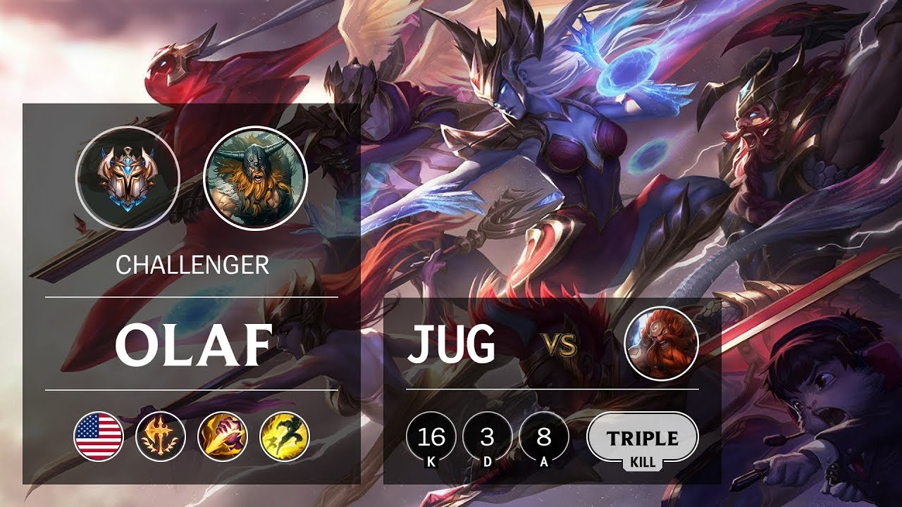 Olaf Jungle vs Gragas - NA Challenger Patch 9.13