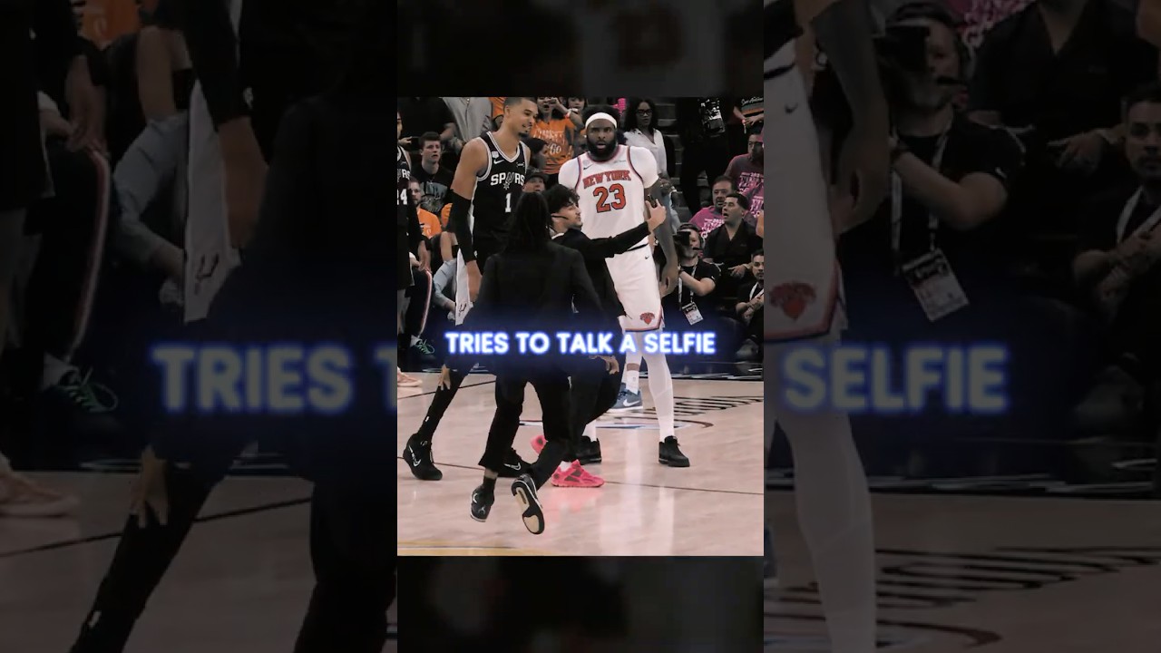 Spurs fan ran onto the court 😳