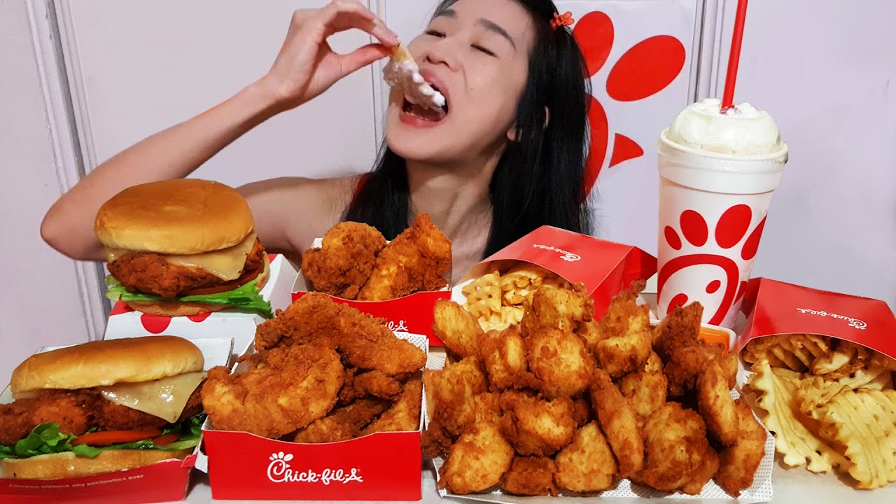 Satisfying CHICK-FIL-A Cravings! Mukbang Compilation #23 Chicken Sandwich, Tenders & Nuggets ASMR