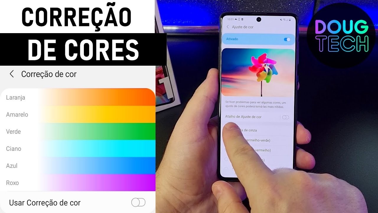 Como Alterar as CORES da TELA no Samsung (Para Daltônicos)