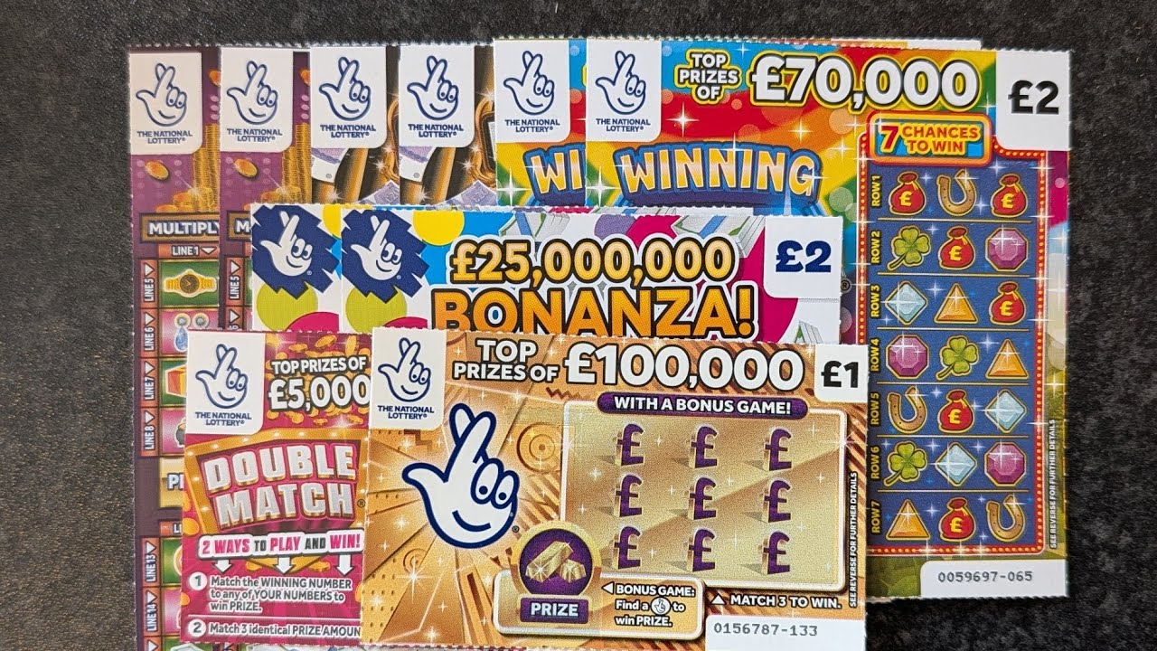 Набор лотерейных скретч-карт Allwyn UK ​​National Lottery стоимостью 20 фунтов стерлингов.