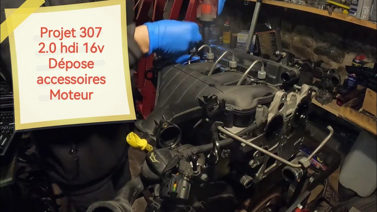 Dépose accessoires moteur 2.0 HDI 16v