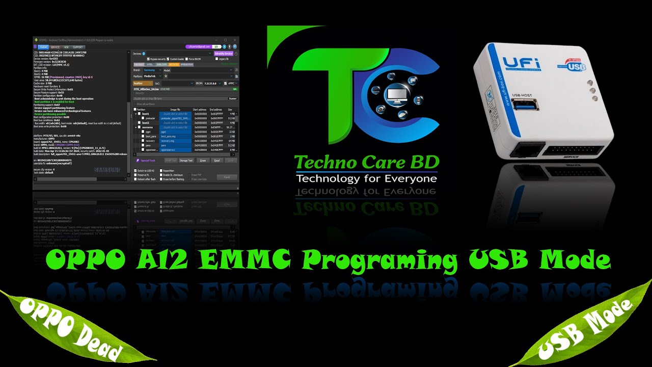 OPPO Dead Boot Repair EMMC USB Mode UFI Box Emmc Programming Microchip Training TechnocareBD 2025 4K