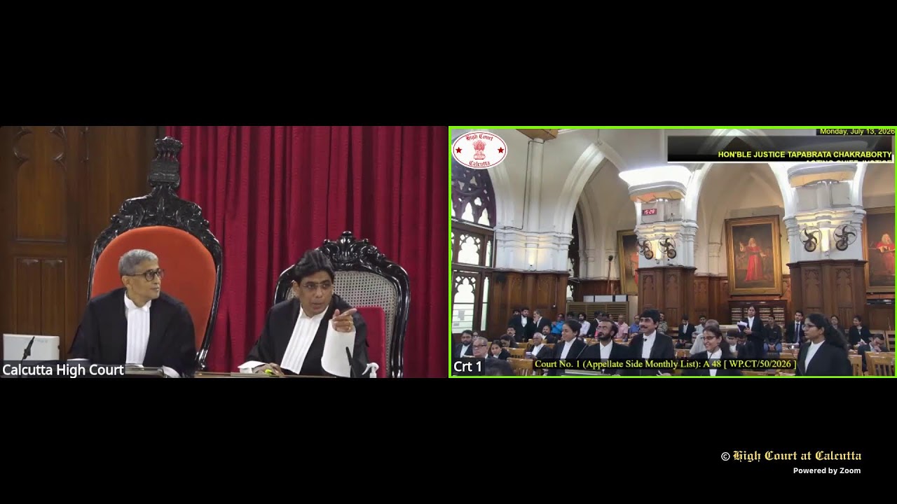 13 July 2026 | Court No. 1 | Live Streaming of the Court proceedings.