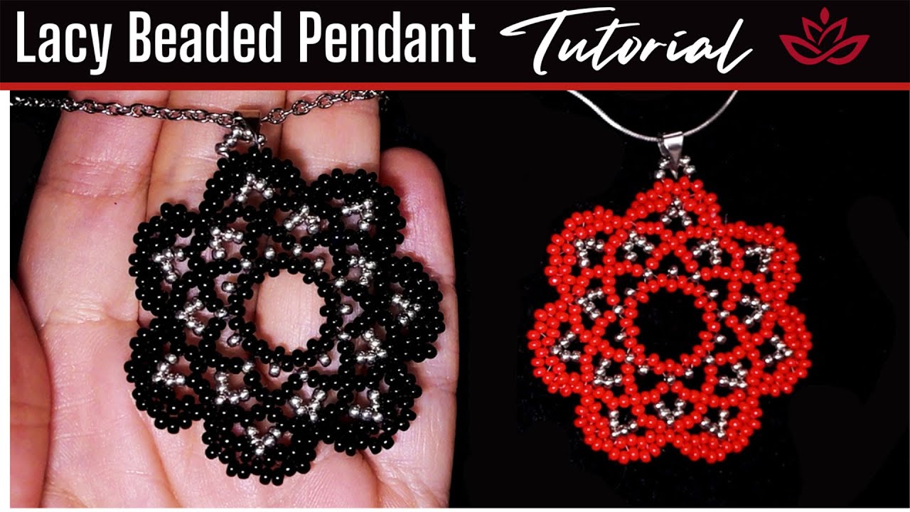 NEW! Lacy Seed Beads Pendant - Tutorial || Peyote Stitch || DIY