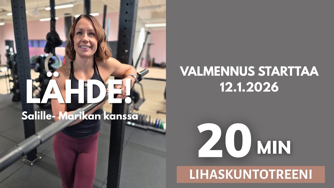 Marikan lihaskuntotreeni käsipainoilla 20min!