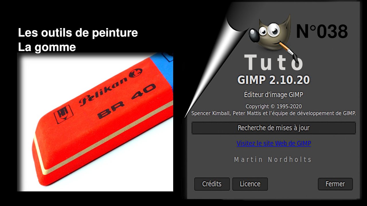 Tuto Gimp 2 10 20 pour débutant – 038 – Les outils de peinture et gomme : la gomme