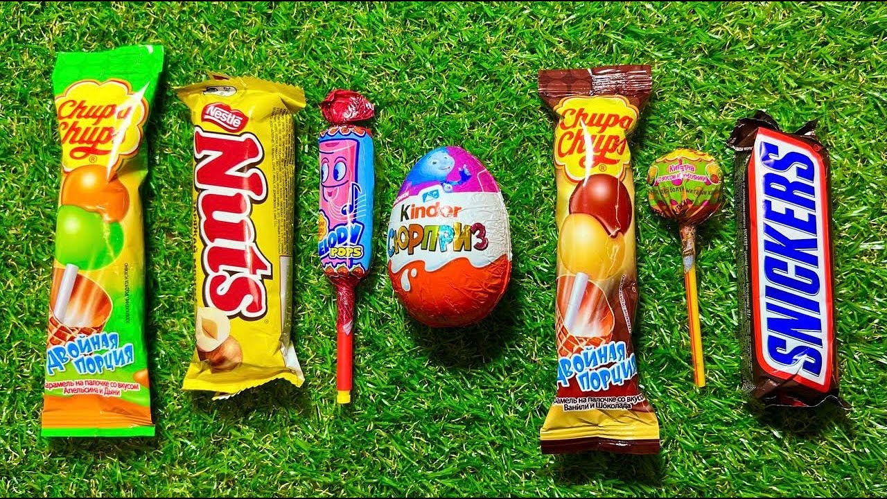 ASMR Most Popular Candys 🍬✨ / some lots of colorful rainbow lollipop candy /unpacking chocolate eat