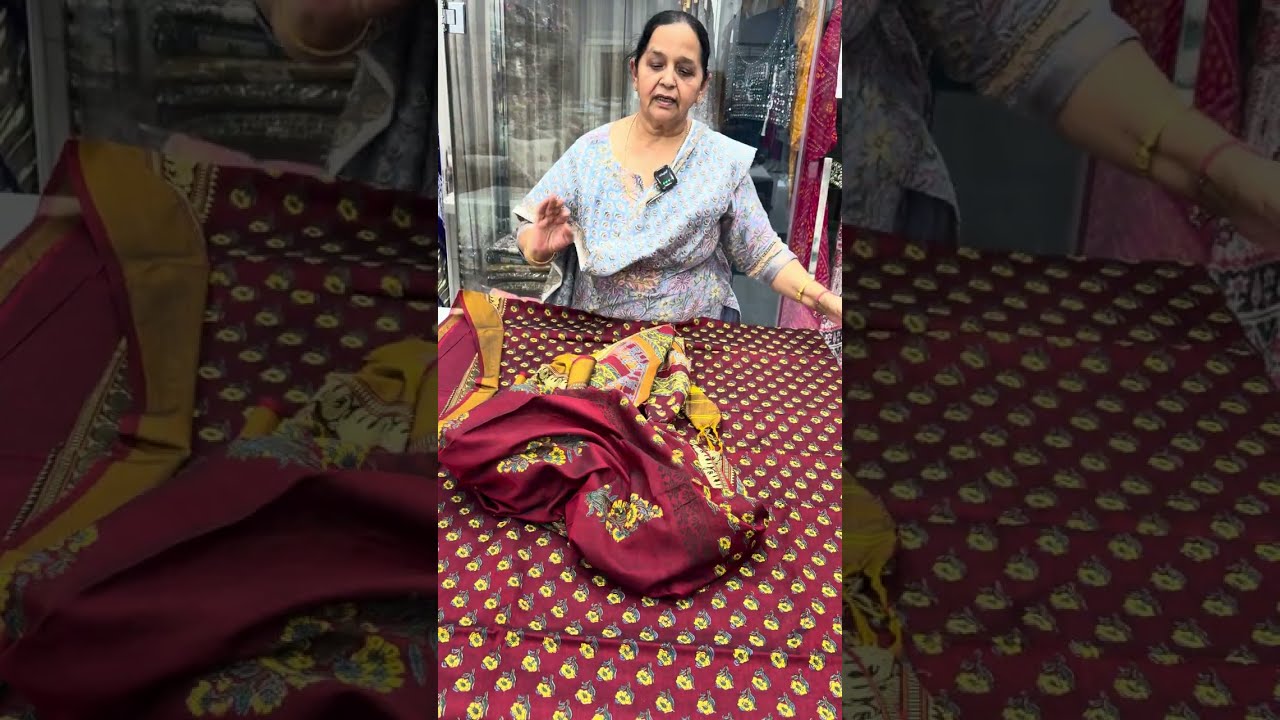 ￼ handloom Khadi Cotton suit designer Dupatta with hand block at Affordable Outlet Hansi 9812556907