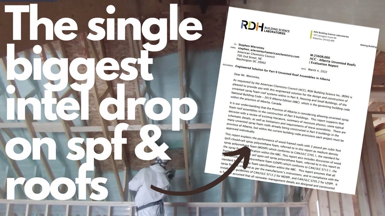 Non vented Roofs And Spray Foam Insulation - The Single Biggest Intel Drop!
