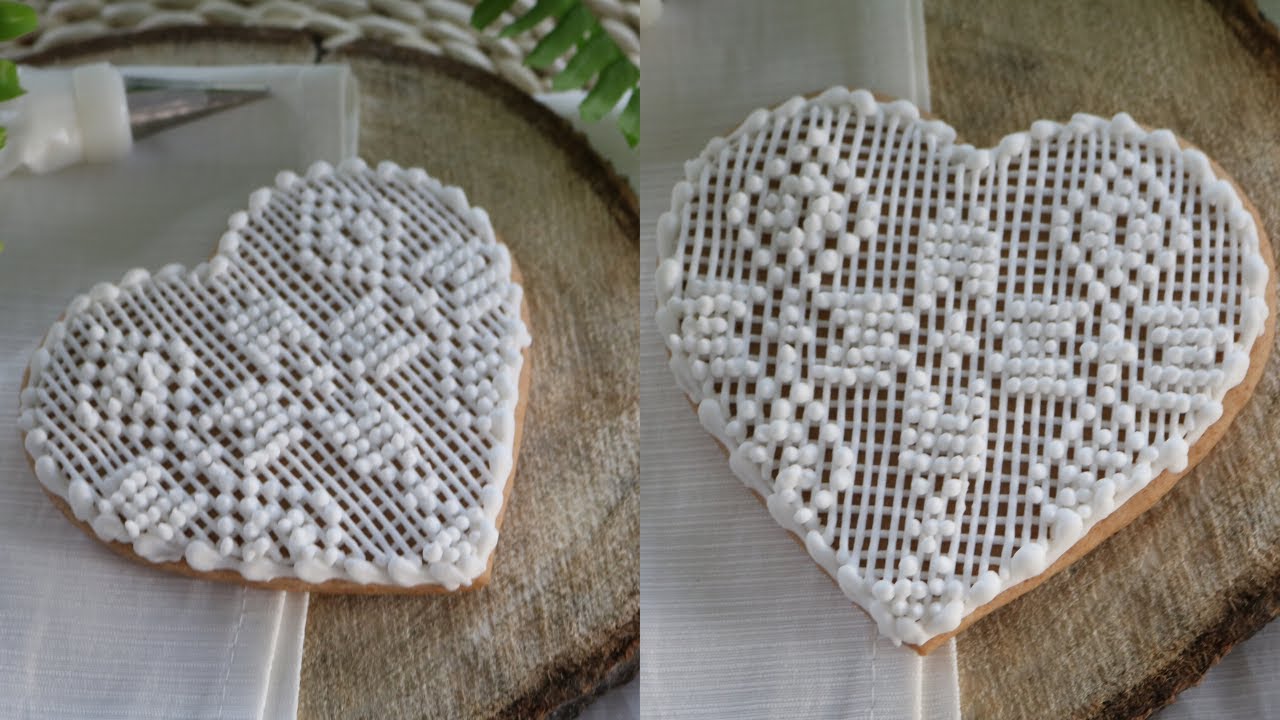 Royal Icing Lace Heart, How To Pipe Royal Icing Lace