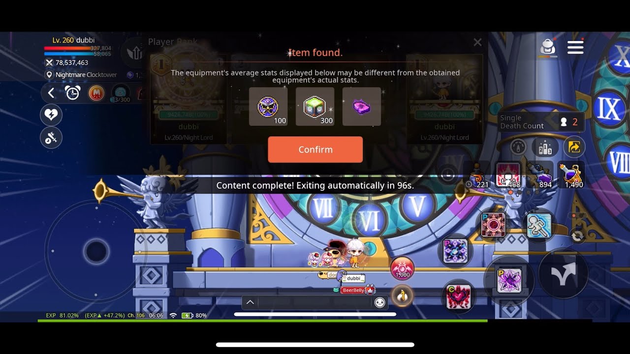 [Maplestory M A2U Nightlord] dubbï Chaos Lucid Solo