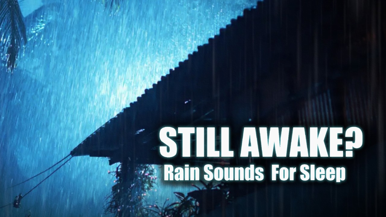 Heavy Rain Sounds for Sleep | Insomnia Relief | Relaxing Night Ambience I 1 Hour