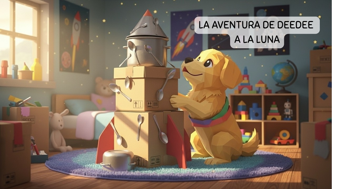 La Aventura de DeeDee 🐶 a la Luna 🌙 | Cuento Infantil en Español