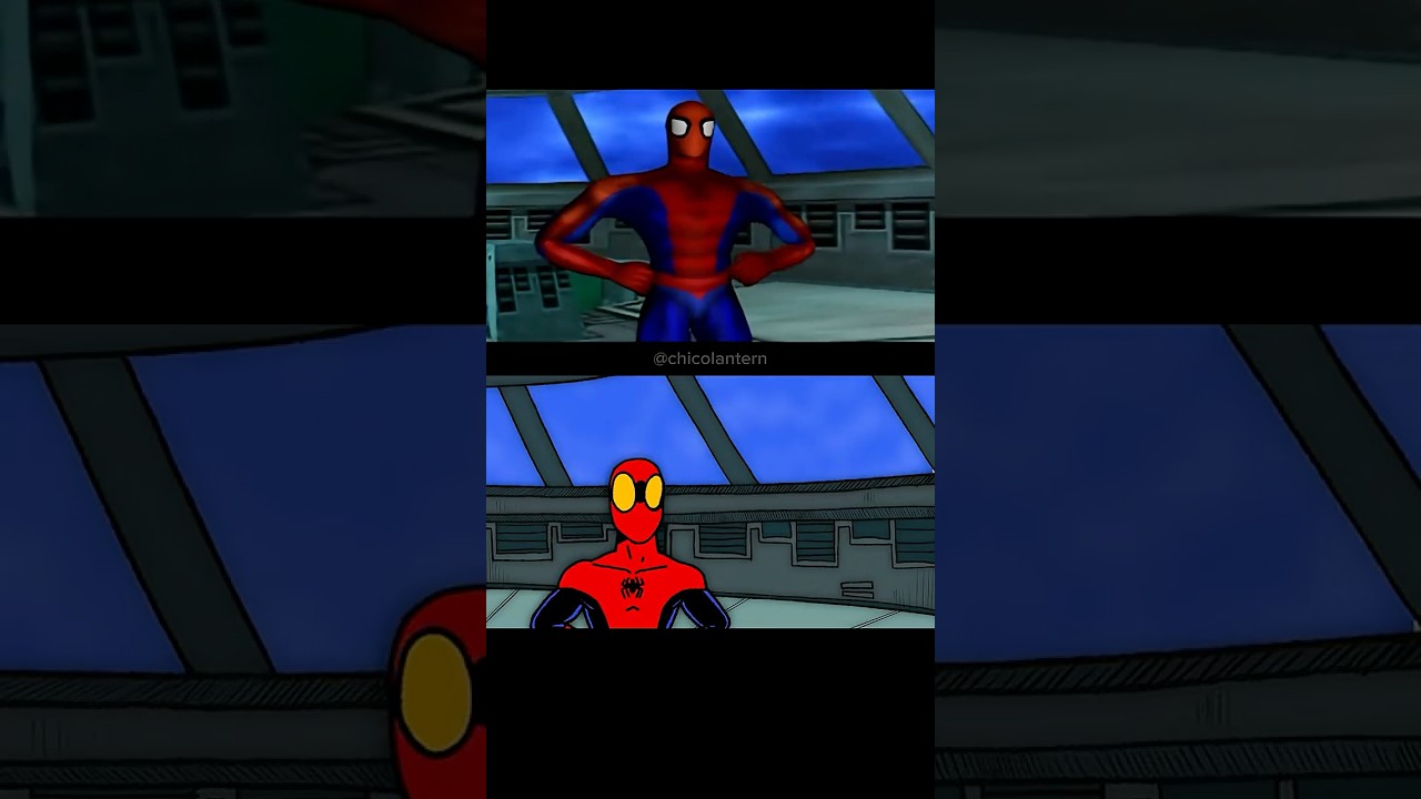 My animation and the original cutscene from #spiderman2000  #chicolantern #animation  #spiderman