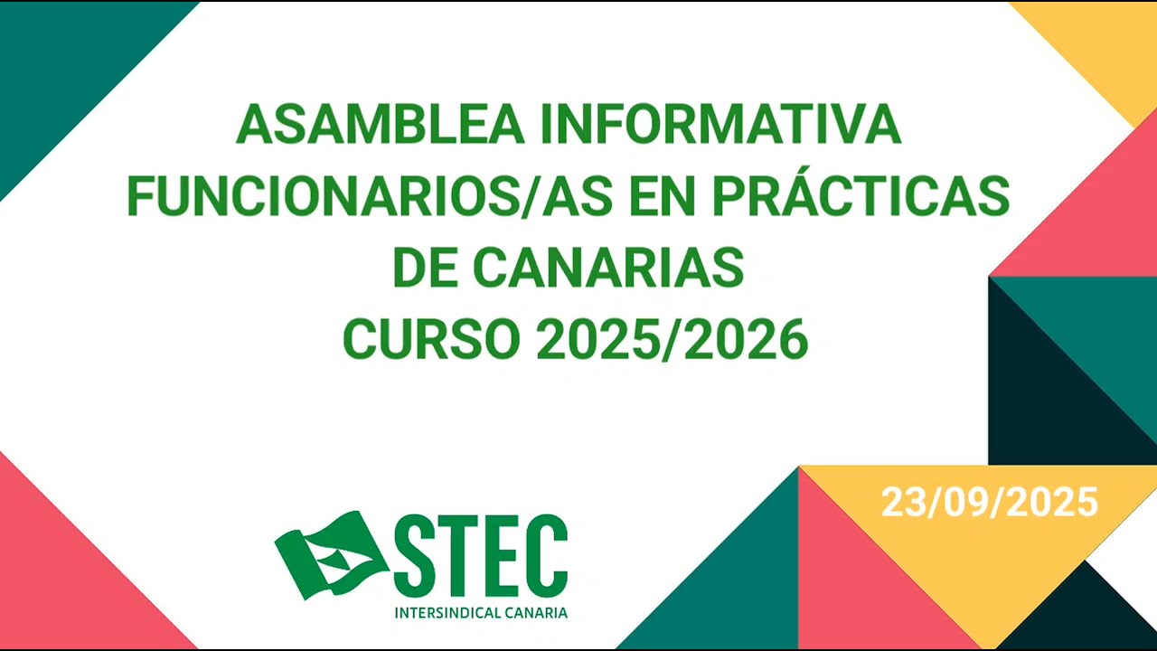 Asamblea Informativa Funcionariado en Prácticas de Canarias 2025/2026