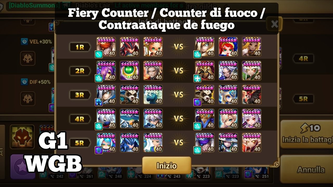 Summoners War G1 World Guild Battle #26 (2/2) - Counterattack (Fire edition)