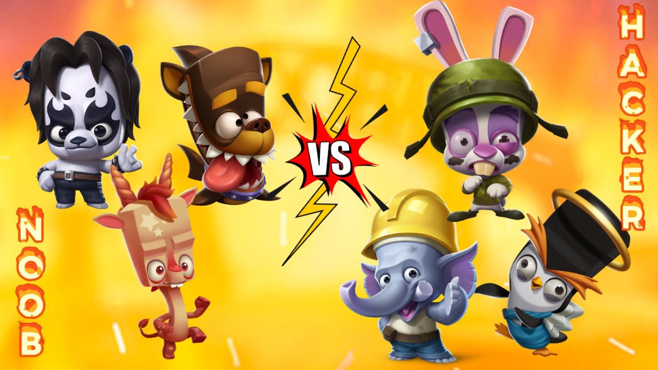 Noob vs Hacker || Zoo Battle Arena