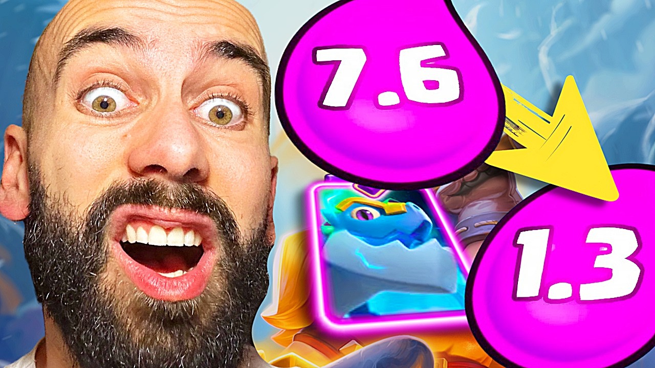 Gioco con un DECK da 7.6 fino a 1.3 di elisir! Finiscono le carte costo 5!😭 #clashroyale