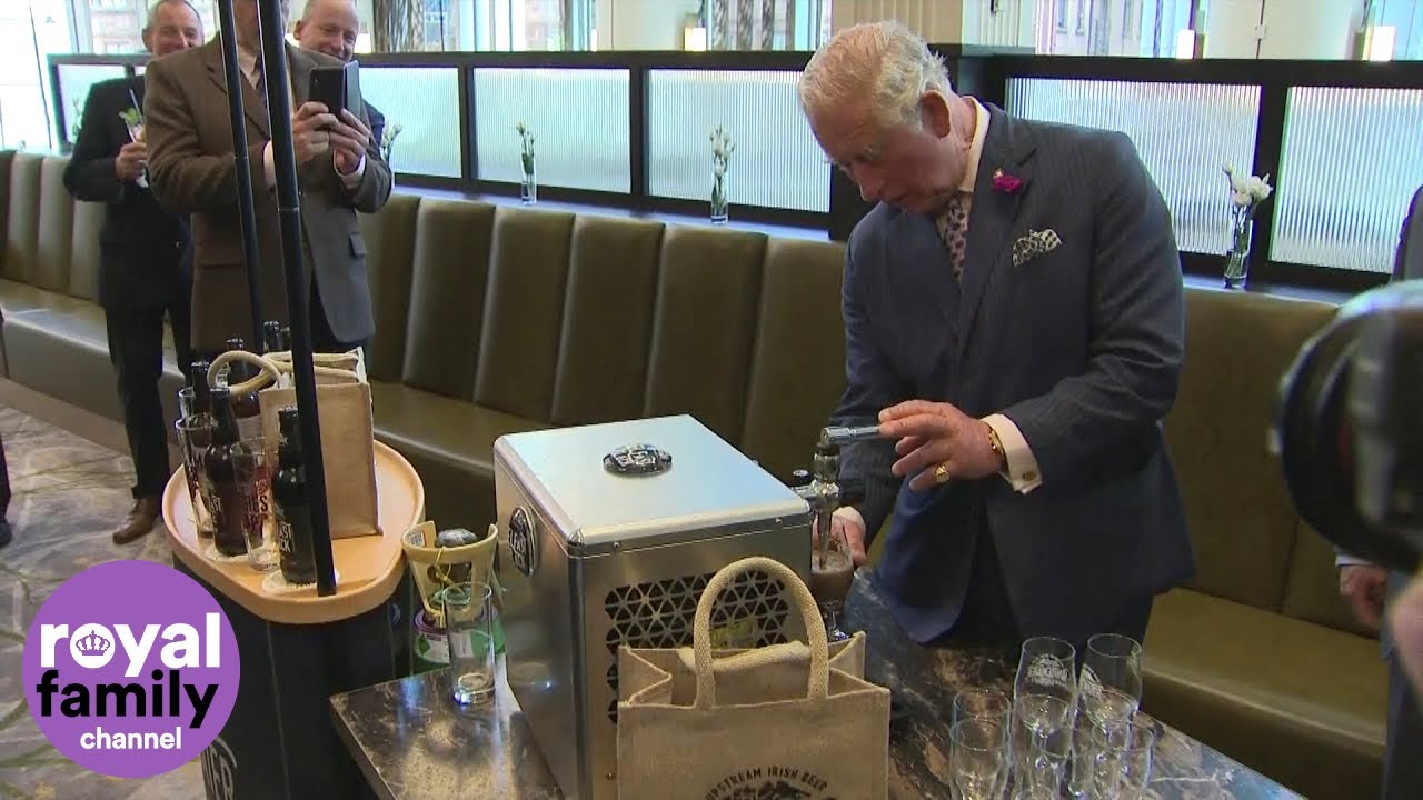 Prince Charles tries Irish craft beer on trip to Belfast