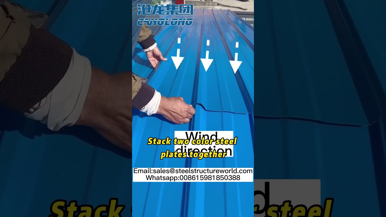 Color steel plate installation.#steelplate