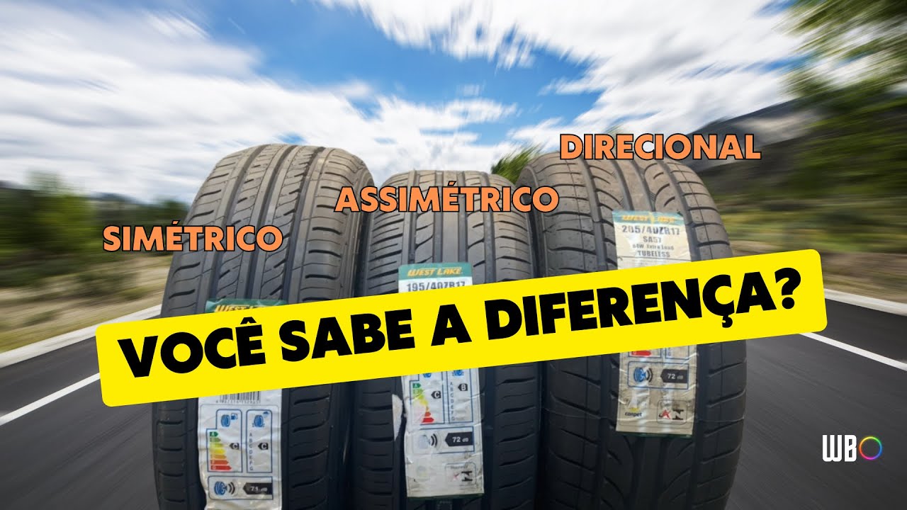 Diferença entre pneu simétrico, assimétrico e direcional. Montagem e rodízio