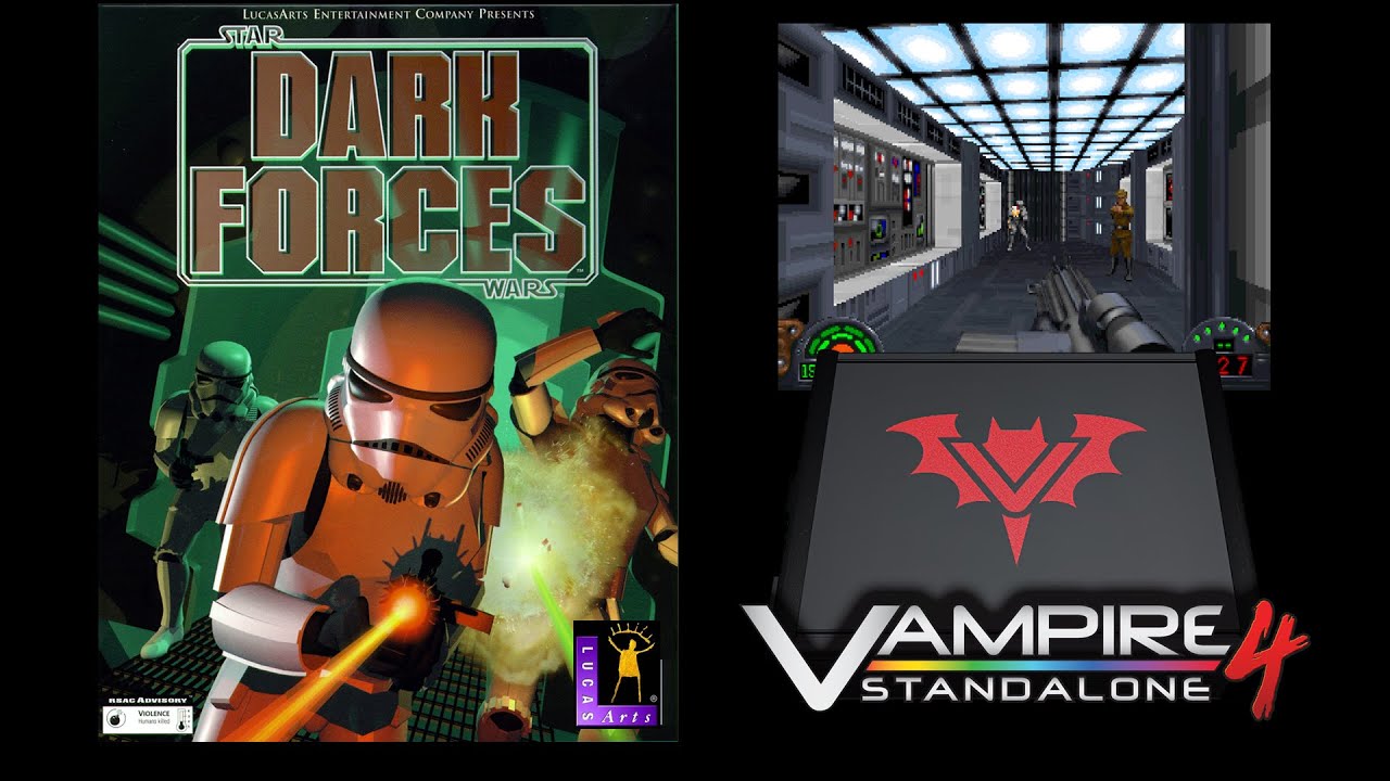 Apollo Vampire V4 Standalone 68080 LucasArts Star Wars: Dark Forces running native on Coffin Distro