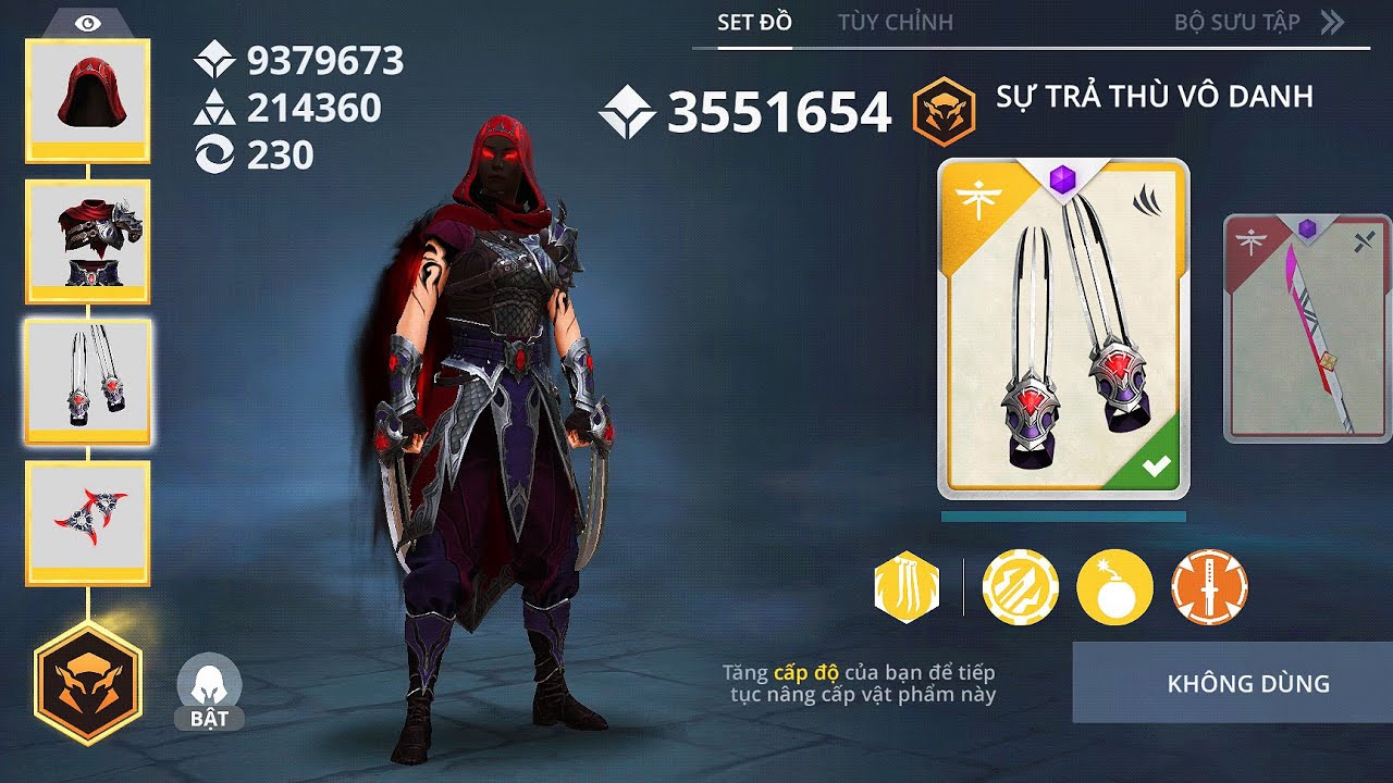 Shadow Fight 3: New NAMESTEALER Lv6 Set Đoạt Danh Giả!
