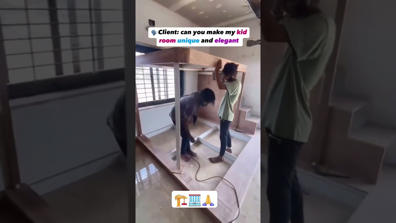 unique Design For Kids Room Best Interior work🏠🧱🏡 #like #subscribeplzz #interiordesign🏗️🏢