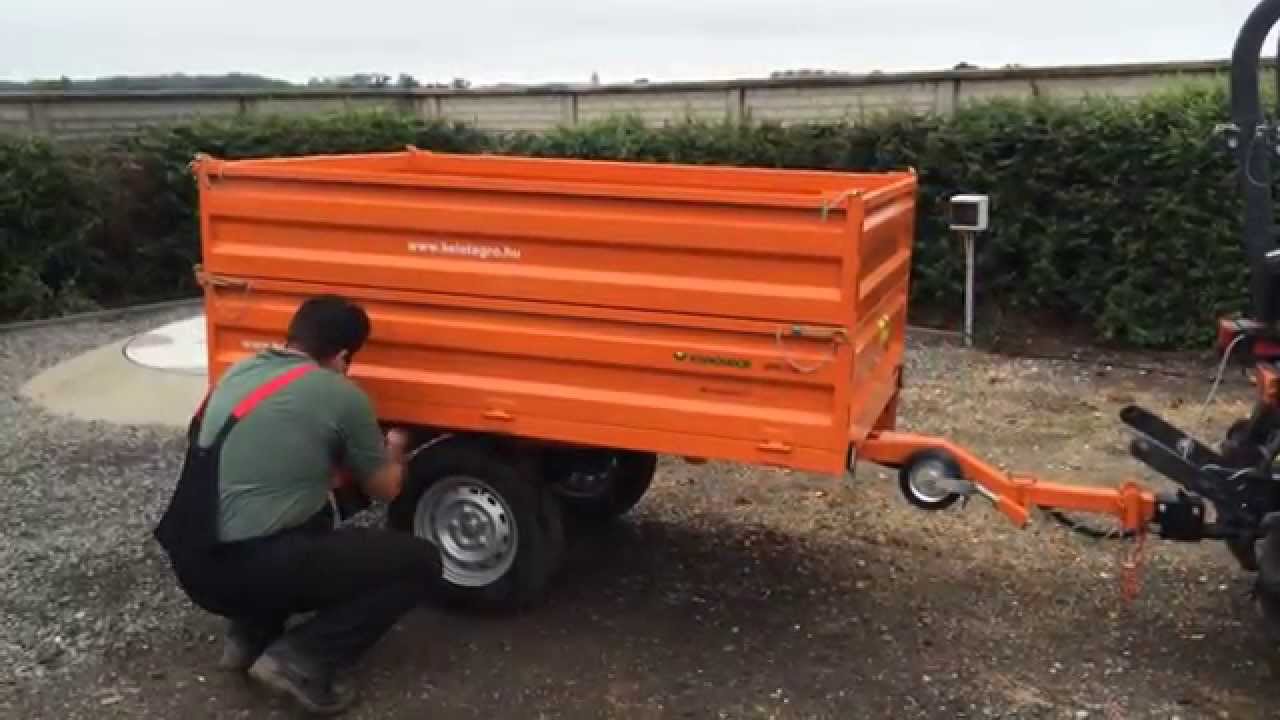Komondor SPK-750 pótkocsi japán kistraktorokhoz tipping trailer for Japanese compact tractors