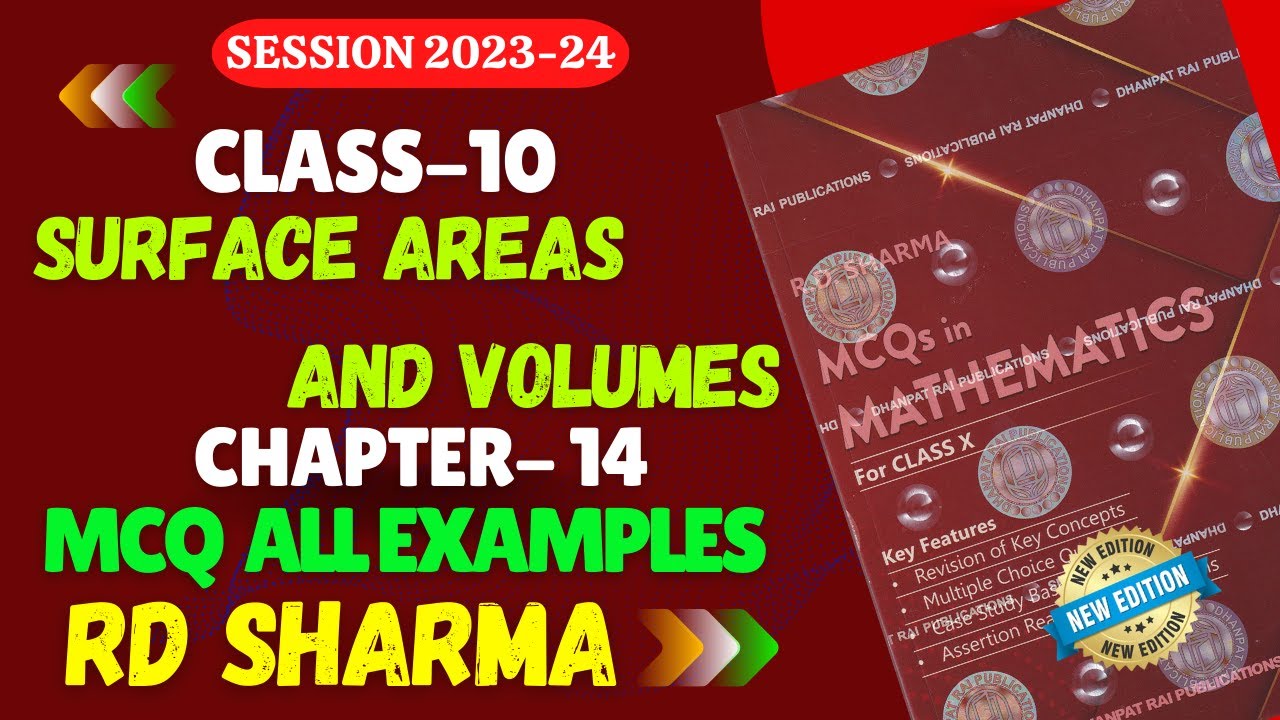 RD Sharma MCQs Examples Solutions Class 10 Chapter 14 Surface Areas And Volumes Multiple Choice Ques
