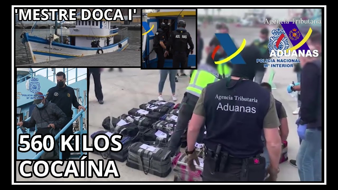 Aprehensión pesquero 'Mestre Doca I' 560 kilos de cocaína, BOE Fulmar - Aduanas SVA