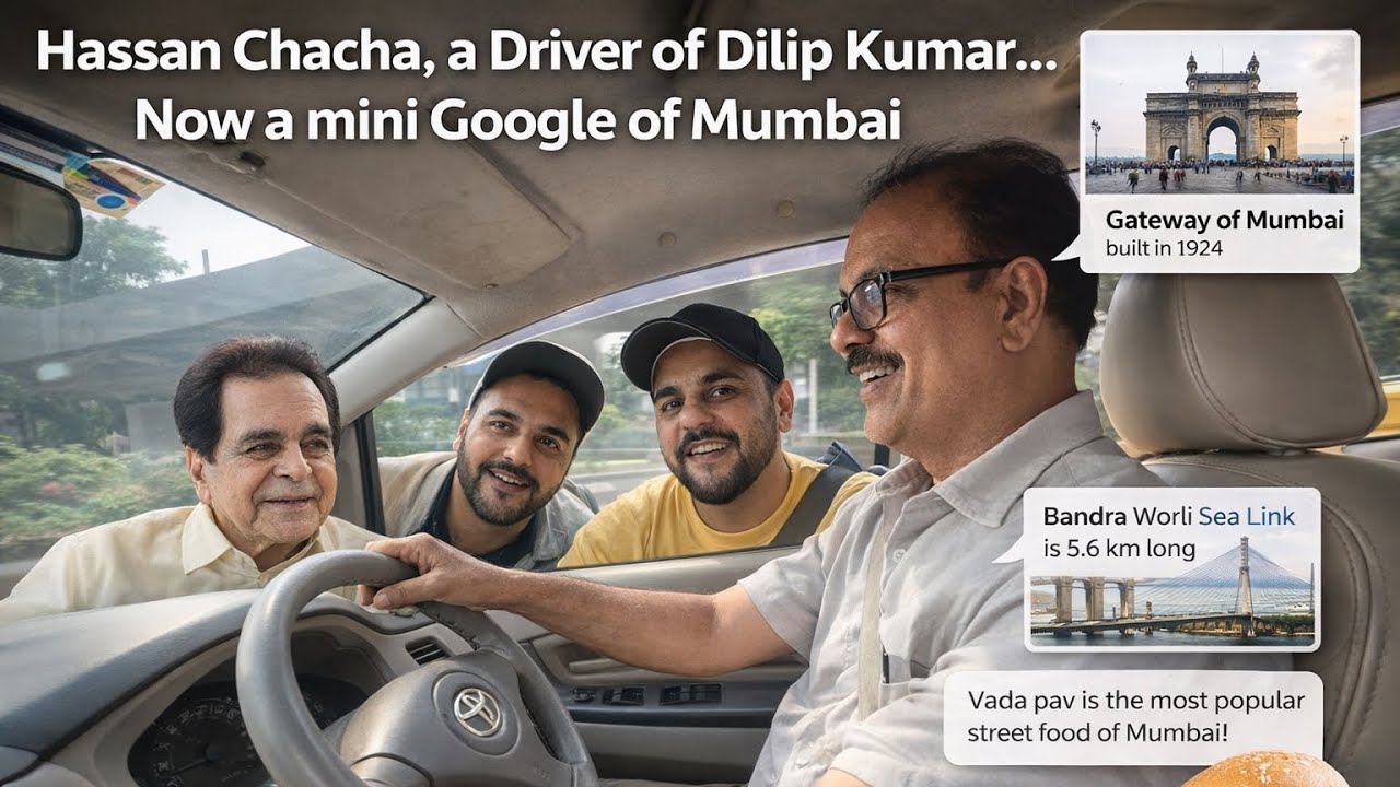 Hassan Chacha , Once a Driver of Dilip Kumar and now a mini google of Mumbai 😍🇮🇳❤️